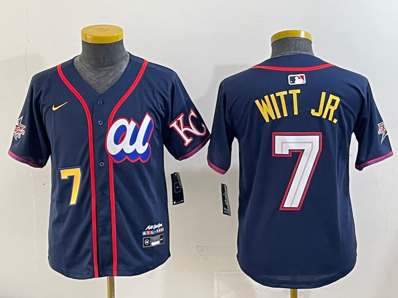 Youth Kansas City Royals #7 Witt Jr Nike MLB All Strar Jersey style 005